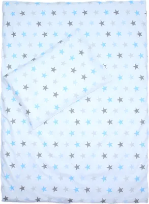 Produktbild von 2 teilige Baby Kinder Bettwäsche 100% Baumwolle - Primawela - 14. Star Blau