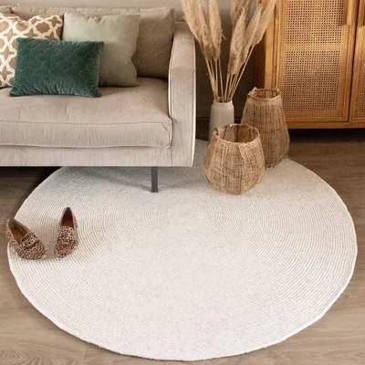 Zdjęcie produktu dla Volero - Dywan okrągły wełniany - Wise Biały - Ø 100 cm