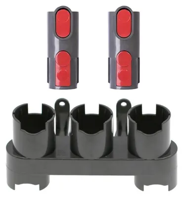 Image de Support mural avec 2 adaptateurs pour aspirateur Dyson V8 - Support pour accessoires