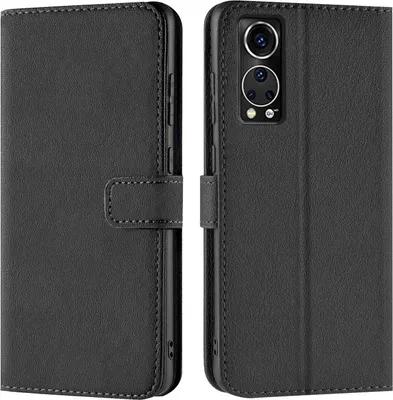 Produktbild von Conie Klapp Tasche für ZTE Axon 30 Kartenfach Rundumschutz Hülle in Schwarz