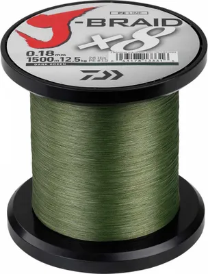 Productafbeelding van Daiwa J-Braid 8-draads gevlochten lijn, 1500 meter, groen, 0.420 mm