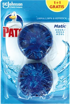 Zdjęcie produktu dla Odświeżacz powietrza do toalety Pato 2 x 50 g Dezodorant Agua Azul