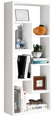 Immagine prodotto di Mensola appesa in legno | Scaffale salvaspazio | Dimensioni: H. 92 x W. 36 x D. 15 cm | Elegante mensola appesa | Scaffale di stoccaggio | Libreria | Tavola da parete - Vilota