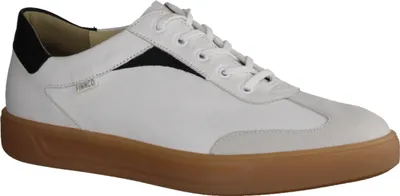 Produktbild von Finn Comfort Interlagos Herren Sneaker, Leder, Weiß, modischer Schnürer - Herrenschuhe Sneaker / Schnürschuh, Weiß, leder (nubuk/clio/nappasaeda)