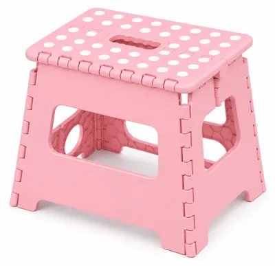 Produktbild von Klapphocker, Klapptritt 27 cm faltbar bis 150 kg Rosa – Allrounder, KI-generiertes Bild