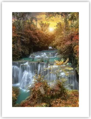 Produktbild von Poster - Poster ohne Rahmen - Park Wasserfall Wasser - 30x40 cm - Wand Bild - Wanddeko - Wandbilder - Kunstposter - Wandposter - Bilder - Kunstdruck - Wanddekoration - Wandbild - P2XPA30x40-3995