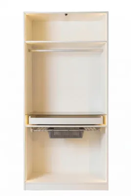 Produktbild von 2turiger Kleiderschrank mit Kleiderstange Beige Moderner Stil Elegant