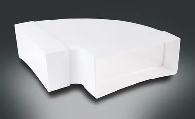 Produktbild von Rotheigner Flachkanal-Bogen waagerecht 90° weiß 220 mm x 90 mm