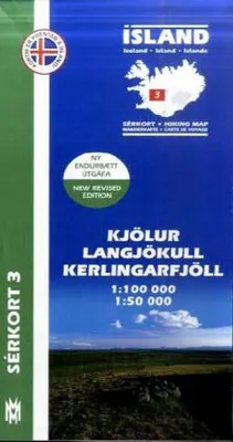 Zdjęcie produktu dla Mapa Islandii nr 03 Kjölur – Langjökull – Kerlingarfjöll w skali 1:100 000 / 1:50 000
