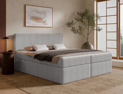 Produktbild von Emlar Boxspringbett Tilia ONE 180x200 - Bett mit Matratze und Topper - Boxspringbett mit Bettkasten und Matratze - Boxspringbett Grau (Tilia 86)