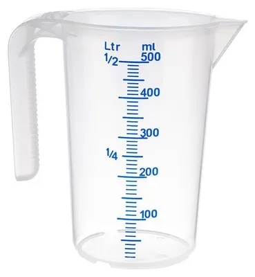 Produktbild von APS 30061 Messbecher STACKABLE, Polypropylen, geprägte Maßskalierung, 0,5 Liter, Ø 9 cm, Höhe 14 cm