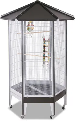 Produktbild von Sechseck-Voliere Villa Redondo · Großer Vogelkäfig für Sittiche & Papageien, Innenbereich