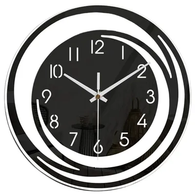 Produktbild von Wanduhr Acryl 12 Zoll, Batteriebetrieben, Geräuschlos, Für Schlafzimmer Wohnzimmer Deko