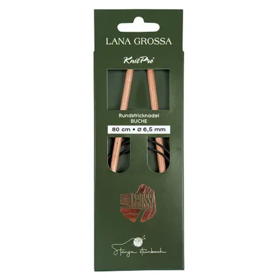 Produktbild von Lana Grossa - Rundstricknadel Holz Buche 80cm 6,5mm