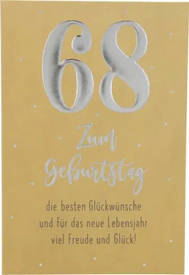 Produktbild von Depesche Zahlenkarten - Das beste Alter Sortierung : 68 Zum Geburtstag die besten ... Zahlenkarte Sortierung: 68 Zum Geburtstag die besten ...