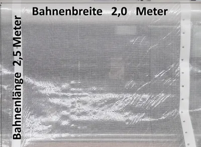 Produktbild von Schwere Früh-Beetfolie 5m², 2m x 2,5m transparent als Gewächshausfolie, Tunnel-Folie, Aufzuchtfolie Anzuchtfolie, Frühkulturen, 250g/m²
