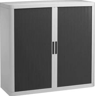 Produktbild von PAPERFLOW Rollladenschrank weiß, anthrazit ohne Fachböden 110,0 x 41,5 x 104,0 cm