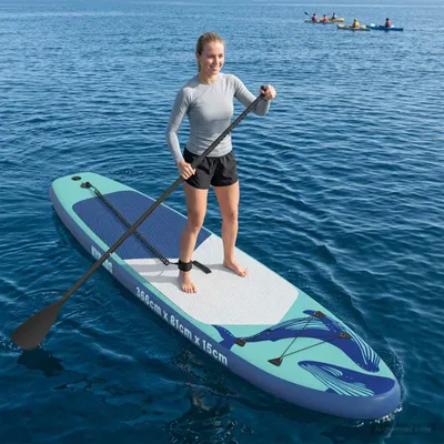 Produktbild von Aufblasbares Stand Up Paddle Board HYDROS 366 x 81 x 15 cm für - Stand Up Paddle Boards c3335