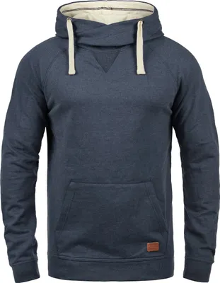 Produktbild von Blend BHSales Herren Kapuzenpullover Hoodie Pullover mit Kapuze Kordelzug Kängurutasche Rippbündchen Label-Details Baumwollmischung Regular fit
