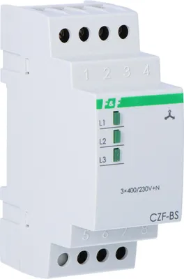 Image de Relais de surveillance de phase 3x 400V + N 10A avec signalisation 2x modules F&F CZF-BS