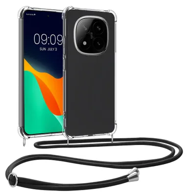 Produktbild von kwmobile Necklace Case kompatibel mit Xiaomi Redmi Note 14 Pro+ 5G / Redmi Note 14 Pro Plus 5G Hülle - Silikon Cover mit Handykette - Band Handyhülle