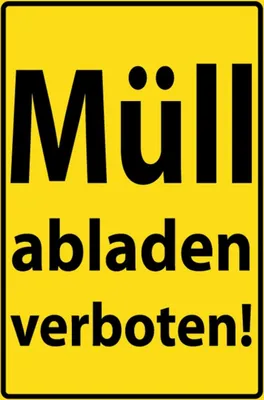 Produktbild von vianmo Holzschild 30x20 cm Müll abladen verboten Warnschild Hinweisschild