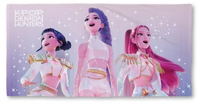 Immagine prodotto di Asciugamano ufficiale con licenza K-Pop, ispirato ai cacciatori di demoni. Sensazione di morbidezza eccezionale