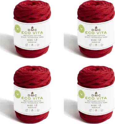 Obrázok produktu pre DMC Nova Vita, Červená, Bavlna, 55 m, OEKO-TEX, 4 mm, 250 g