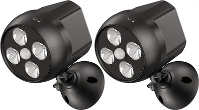 Produktbild von Wandleuchte 2x4 LEDs Bewegungsmelder für Aussen,Batteriebetriebene Aussenlampe