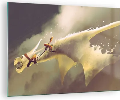 Produktbild von Bilder auf glas - Kreatur Abstraktion - 70x50cm - Glasbilder - Wandbilder - Kunstdruck - zum Aufhängen bereit - Wanddekoration aus Glas - Glas Bilder - Wandbild auf Glas - Einteilig - GAA70x50-3862