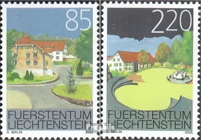 Produktbild von Briefmarken Liechtenstein 2005 Mi 1387-1388 (kompl.Ausg.) gestempelt Ortsbildschutz