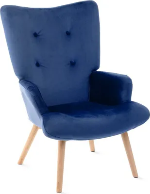 Produktbild von Křeslo obývací pokoj křeslo relaxační křeslo polohovací křeslo TV křeslo MOSS křeslo tmavě modrá 70x95cm HOMLA