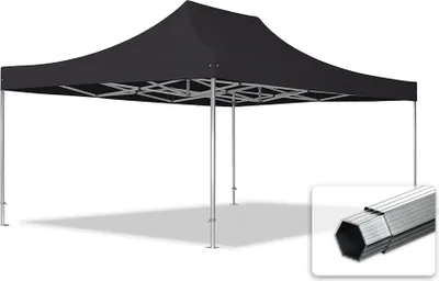 Produktbild von TOOLPORT 4x6m Aluminium Faltpavillon, ohne Seitenteile, schwarz