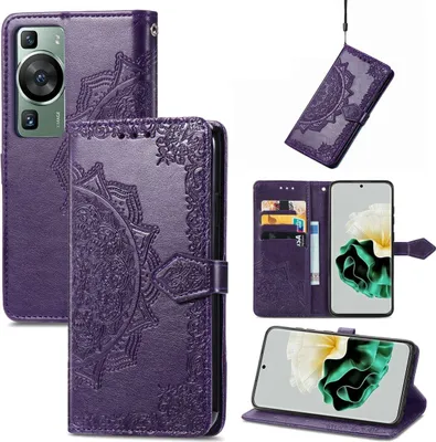 Produktbild von König Design Hülle kompatibel mit Kunstleder Handyhülle - Handy Case Lila