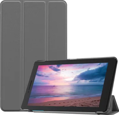 Zdjęcie produktu dla Pokrowiec na tablet Lenovo Tab E8 TB-8304F 8 cali Slim Case z funkcją podstawki i funkcją automatycznego usypiania/budzenia, szary