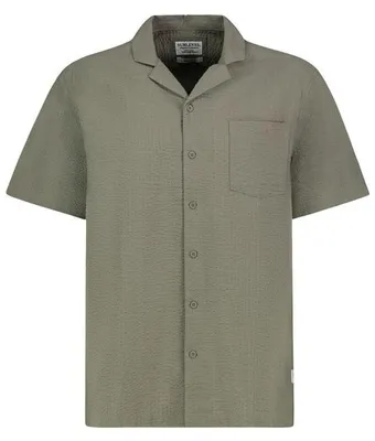 Produktbild von Sublevel Kurzarmhemd Herren SEERSUCKER RESORT SHIRT oliv S