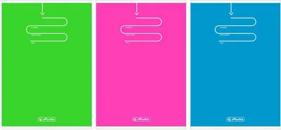 Produktbild von Packung Notizbücher A5 60k line Herlitz Color Blocking Packung mit 5 Stück