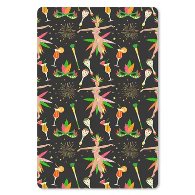 Produktbild von MuchoWow® Mauspad Mousepad Brasilien - Karneval - Muster 18x27 cm - Mousepads - Maus Mat - Pad - Mausunterlage