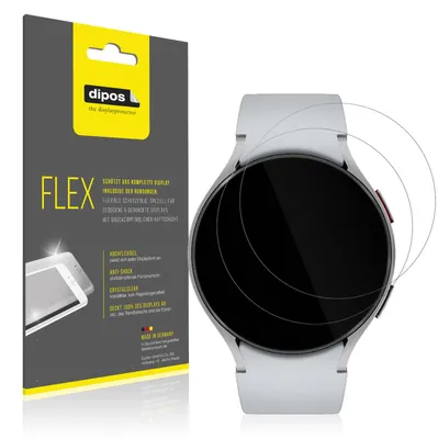 Produktbild von 2x Schutzfolie für Samsung Galaxy Watch 6 44mm Folie, 100% Displayabdeckung, dipos Flex