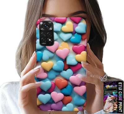 Obrázok produktu pre POUŽITIE: Kryt na telefón Xiaomi Mi 10T - farebné srdcia, možnosť personalizácie