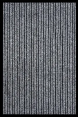 Zdjęcie produktu dla Wycieraczka, prążkowana, szara, 80 x 120 cm