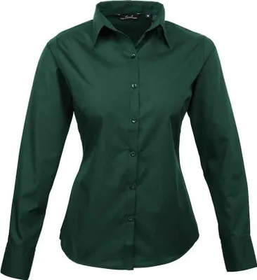Produktbild von Premier - Bluse für Damen Langärmlig LT4522 (6XL) (Flaschengrün)