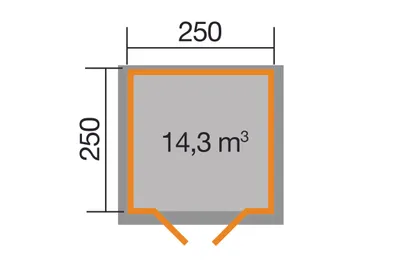 Produktbild von WEKA 112.2525.00.00 Premium Gartenhaus/Blockbohlenhaus Neustadt 1 mit Vordach (20 cm)/Doppeltür/ ; Größe: 2 ; Farbgebung: Naturbelassen ; Wandstärke: 28 mm ; Maße (LxBxH): 250 cm x 250 cm x 251 cm ; Seitenwandhöhe: 210 cm