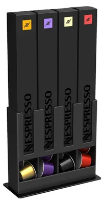 Kapselspender für 40 Nespresso-Kapseln, Kunststoff, Schwarz