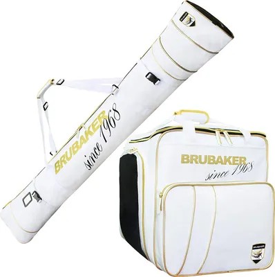 Zdjęcie produktu dla BRUBAKER Combi Set Grenoble - pokrowiec na narty 170 cm i pokrowiec na buty narciarskie na 1 parę nart + kijki + buty + kask