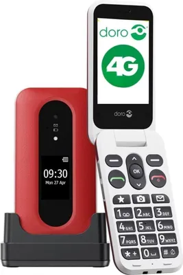 Obrázek produktu pro Doro Leva L30, clamshell, jedna SIM karta, 7,11 cm (2,8"), 2 MP, 1150 mAh, červená, bílá