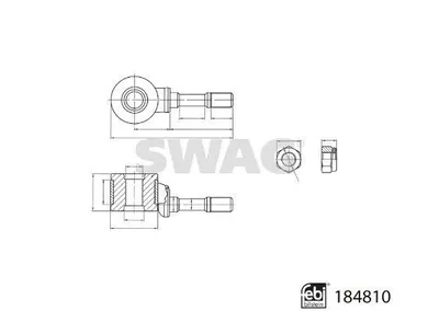 Produktbild von SWAG Koppelstange Stabilisator für VW GOLF II (19E, 1G1) Vorne Links Vorne Rechts 33 10 9580