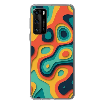 Produktbild von MuchoWow® Handyhülle Schutzhülle Hülle für Huawei P40 Kreis - Muster - Farben Silikon Softcase Handy Hülle - Handytasche