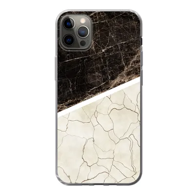 Produktbild von MuchoWow® Handyhülle Schutzhülle Hülle für iPhone 12 Pro Max Marmor - Struktur - Abstrakt Silikon Softcase Handy Hülle - Hartschale