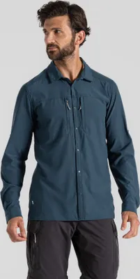 Image de Craghoppers NosiLife Pro Adventure LS V Chemise pour homme résistante aux insectes, Taille:XL, Couleur:Blue Stone